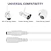 Dericam Universal 10ft Power Extension Cable, DC 12 Volt Power Adapter Extension Cord, Extend Additional 10ft/3 Meters Length for DC 12V Power Adapter or Wall Charger, 5.5mm DC Plug, 12V-3M, White