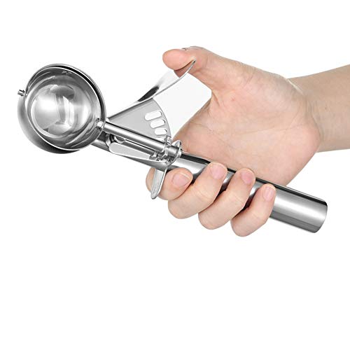Cookie Scoop, Ice Cream Scoop, Cookie Scooper with Trigger Large Medium Small Ice Cream Scoopers, 18/8 Polished Stainless Steel Melon Ballers Cookie Scooper - Gift Package (New Set of 3) - Thumbnail 3
