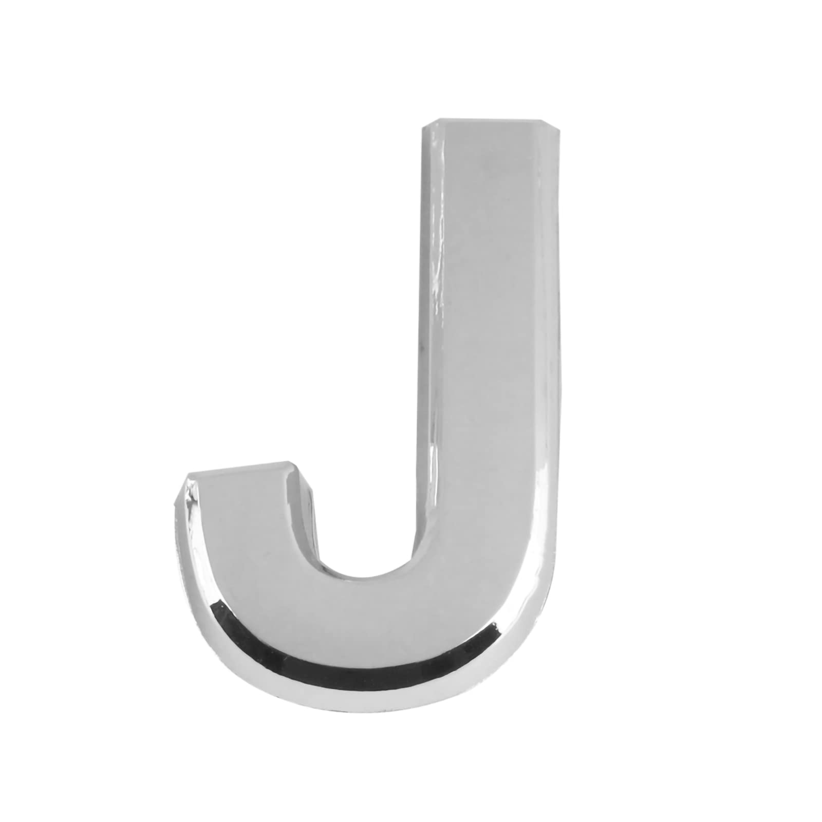 Larcele 1.96inch/5cm Self-Stick Modern House Number ABS Address Numbers Silver Mailbox Number 3 Pieces MPH-04(Letter J)