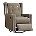 Baby Relax Mikayla 4-in-1 Swivel Glider Rocker Recliner Chair, Mocha Microfiber