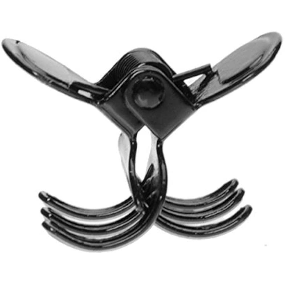 Clips L. Erickson " Go Mini Metal Jaw Hair Clips, Black, Set Of 8