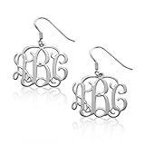 Sterling Silver Monogram Earrings - Custom Made with Any Initial!