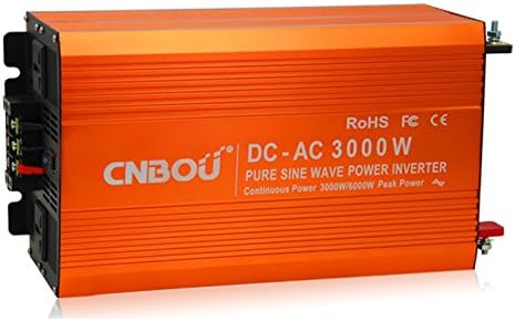 CNBOU America B12P3000W-1 120 VAC Output Pure Sinewave Inverter, 3000W, 12V Input