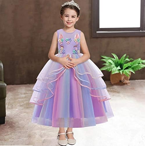 open lace back dress Girls Princess Unicorn Dress Up