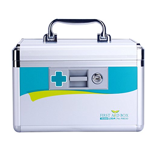 AZDENT Portable Medicine 10×6.6×6.6 inch First Aid Medicine Box