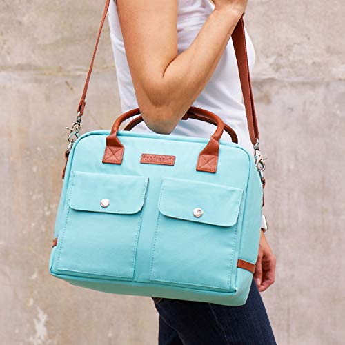 image for Fit & Fresh Margene Messenger Style Lunch Bag for Women, Insulated Tot