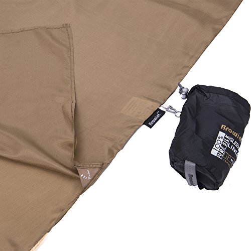 Browint Silk Sleeping Bag Liner, Silk Sleep Sack, Extra Wide 87"x43" & 87“x34”, Lightweight Travel Sheet for Hotels, Envelop Style 73“x34”, Hooded Mummy 87“x34”, More Colors, Reinforced Gussets - Thumbnail 5