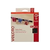 VELCRO Brand - Sticky Back Hook and Loop Fasteners - Peel and Stick Permanent Adhesive Tape Keeps Classrooms, Home, and Offices Organized - Cut-to-Length Roll | 15ft x 3/4in Tape | Black