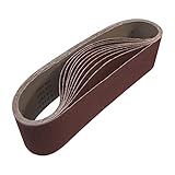 ALEKO 4-Inch x 36-Inch 80 Grit Aluminum Oxide Sanding Belt, 10-Pack
