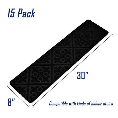 Kozyfox Carpet Stair Treads Carpet Non Slip for Wooden Steps (8 x 30\