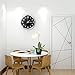 SIN&MI Wall Clock Metal Frame Glass Cover Non-Ticking Number Quartz Wall Clock 12inch Modern Quartz Design Decorative Indoor/Kitchen Black