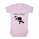Baby Ninja Cotton Baby Bodysuit One Piece Soft Pink 12 Months