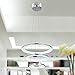 UNITARY Brand Modern Nature White LED Acrylic Dining Room Ceiling Light Fixture with 3 Rings 33W Pendant Lighting for Kitchen Island Pendant Lights Hanging Lights