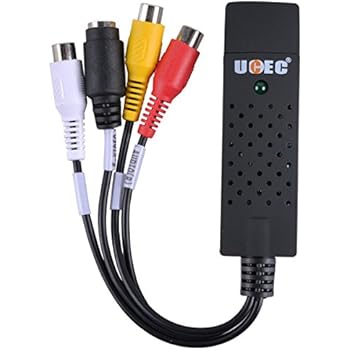 UCEC USB 2.0 Video Audio Capture Card Device Adapter VHS VCR TV to DVD Converter support Win 2000/Win Xp/ Win Vista /Win 7/Win 8/Win 10