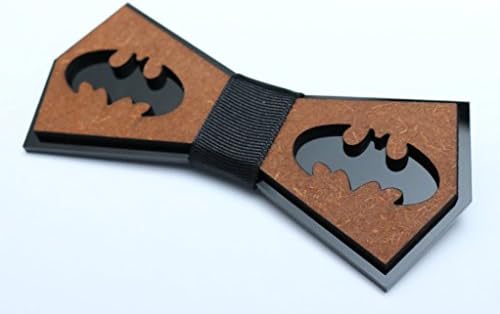 Wood Batman Design DC Comics custom bow tie necktie fan club
