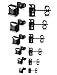 LOYALLOOK Unisex Stainless Steel Stud Earrings Set Posts Pierced Cubic Zirconia 6 Pairs 3-8mm Black