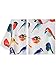 ROMWE Women's Summer Cute Birds Print Short Sleeve Loose Tunic Top Dress