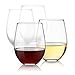 Luminarc 15 Ounce Stemless White and Red Wine Glasses, Set of 12 Tumbler Glasses Set. Best Wine Goblet Glasses Bulk.
