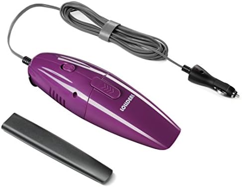 LOLLDEAL 12V 75W Portable Hand Held Mini Car Vacuum Cleaner with 4.5M Power Cord, Purple