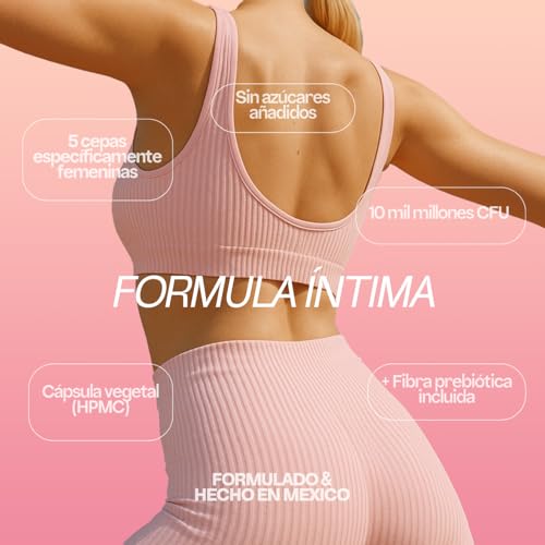 SIMPLY HER Probioticos Mujer | Flora Intima & pH Balanceado | 30 días de Suministro | Bienestar Femenino | Probioticos Femeninos + fibras Prebioticos y Enzimas Digestivas