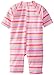 i play. by green sprouts baby girls infant and toddler swimwear sunsuits, Pink Stripe, 12 Months US