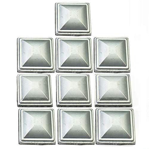 MYOYAY 4x4 Fence Post Cap 10Pcs Heavy Duty Galvanized Steel Decking
