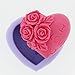 Guluote Rose Decoration Heart Craft Mold Art Silicone DIY Handmade Soap Molds