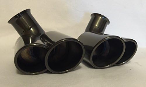 BLACK CHROME 1999-2004 PORSCHE 911, 996, C2 NON-TURBO STYLE EXHAUST TIPS