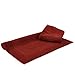 Chakir Turkish Linens Dobby Border Luxury Hotel & Spa Towel Turkish Cotton Greek Key (Large Bath Mat-Set of 2, Cranberry)