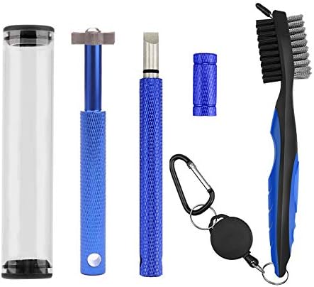 3 Pack Golf Club Groove Sharpener, Retractable Golf Club Brush and 6 Heads Groove Sharpener Cleaner, Portable Golf Club Cleaning Tool Kit for All Golf Club Bag Accessories and Nice Golf Gift (Blue) 3 Pack Golf Club Groove Sharpener, Retractable Golf Club Brush and 6 Heads Groove Sharpener Cleaner, Portable Golf Club Cleaning Tool Kit for All Golf Club Bag Accessories and Nice Golf Gift (Blue)