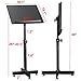 Yaheetech Height Adjustable Lectern Stand Portable Presentation Podium Church Lecture Stand Black