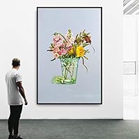 Framed Canvas Wall Art Flowers Canvas Prints Home Artwork Decoration for Living Room,Bedroom - 16x24 inches