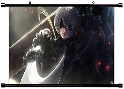 ROUNDMEUP Nier Automata Game Fabric Wall Scroll Poster (32x19) Inches [VG] Nier Automata P2-22(L)