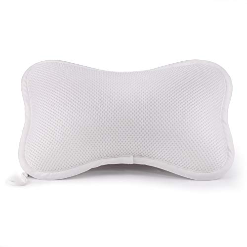 Bath Pillow Bathtub Spa Massage Pillows Non-slip 2 Strong Suction Cups Support for Head Neck Back 3D Mesh Home Luxury Relaxation