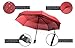 Compact Folding Windproof Automatic Umbrella With Zipper Case For Women/Ladies (Burgundy)