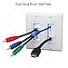 Vanco VAN-120828X Decor Style Brush Bulk Cable Wall Plates - Dual