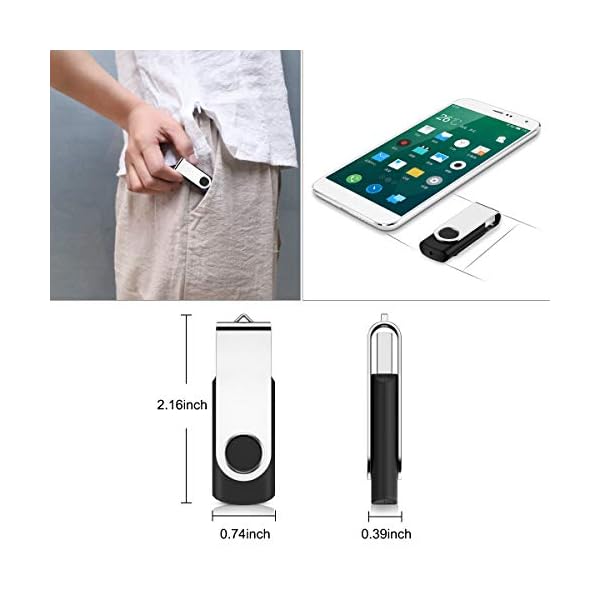 2 GB 2 GB SRVR USB-Stick mit Seil (mehrfarbig) 8G 2 colori – Bild 7