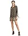 OEUVRE Womens Short Sleeve Floral Printed Ethnic Style Loose Casual Tunic Dress
