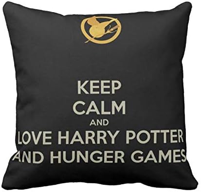 Keep Calm And Love Harry Potter And Hunger Games Pillow Case 18 In