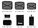 Veken 7 Set Packing Cubes, Travel Organizers Accessories with Laundry Bag & Shoe Bag, Black, XL-Large, Large, Medium, Small