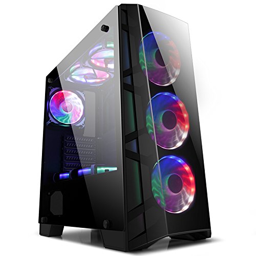GOLDEN FIELD Z7 Computer Case Gaming PC Case ATX Case Micro ATX 