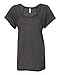 Bella womens Flowy Raglan T-Shirt(B8801)-DRK GREY HEATHER-L
