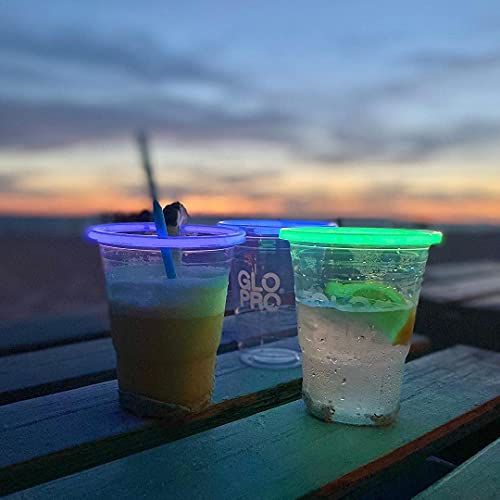 Glo Pro NEON GLOWING PARTY CUPS 16 oz LED Blacklight Multi Color Light Up Cups Blacklight Party Glow Sticks Glow Party Glow In The Dark Party Decorations Party Supplies