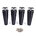 MEETWARM 6 inch Sofa Legs Round Tapered Plastic Couch Legs Replacement Furniture Legs for Armchair Nightstand Dresser and Chest of Drawers, Set of 4