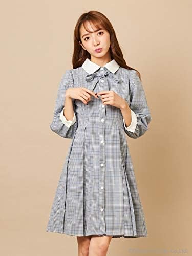 Amazon Titty Co ティティー アンド コー オーバーチェックワンピース ブルー M ワンピース チュニック 通販