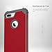 AOKER iPhone 7 Plus Case, Bumper Case Shock Absorbing Hard Hybrid Slim Thin Cute Cover [Scratch Proof] Plastic Shell + TPU Rubber Inner for iPhone 7 Plus 5.5 Inch (2016) (Red Grey)