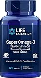 Life Extension Super Omega-3 EPA/DHA with Sesame Lignans & Olive Extract, 120 softgels