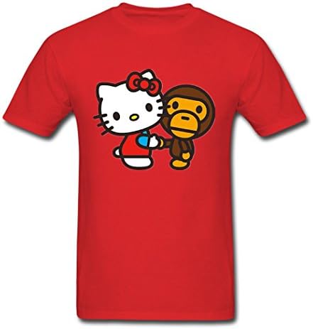 LeiANze Bape And Kitty Your Own Zone Men's Shirt Red Large