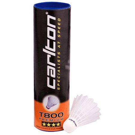 Carlton T800 Badminton Shuttlecock Slow/High Altitude - 6 Pcs