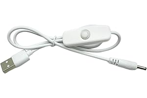 DC-Power Plug USB Convert to 3.5x1.35mm/DC3.5x1.35 Power Cable with Switch 5V Charging Cord Connector Cable Line